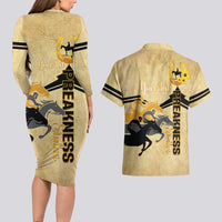 Personalized Preakness Horse Racing Couples Matching Long Sleeve Bodycon Dress and Hawaiian Shirt 150th Anniversary Run For The Black-Eyed Susans