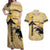 Personalized Preakness Horse Racing Couples Matching Off Shoulder Maxi Dress and Hawaiian Shirt 150th Anniversary Run For The Black-Eyed Susans