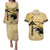 Personalized Preakness Horse Racing Couples Matching Puletasi and Hawaiian Shirt 150th Anniversary Run For The Black-Eyed Susans