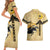 Personalized Preakness Horse Racing Couples Matching Short Sleeve Bodycon Dress and Hawaiian Shirt 150th Anniversary Run For The Black-Eyed Susans
