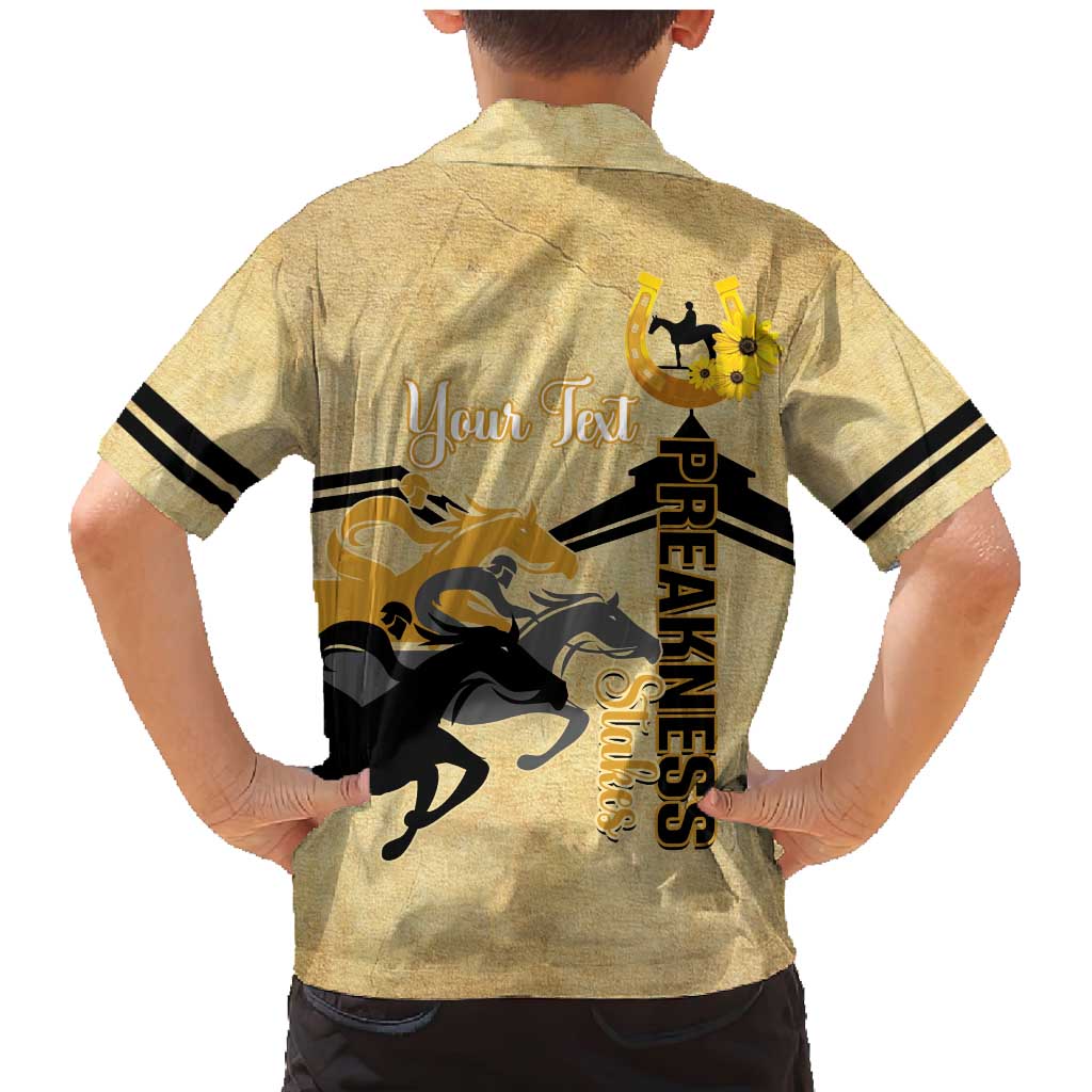 Personalized Preakness Horse Racing Family Matching Mermaid Dress and Hawaiian Shirt 150th Anniversary Run For The Black-Eyed Susans