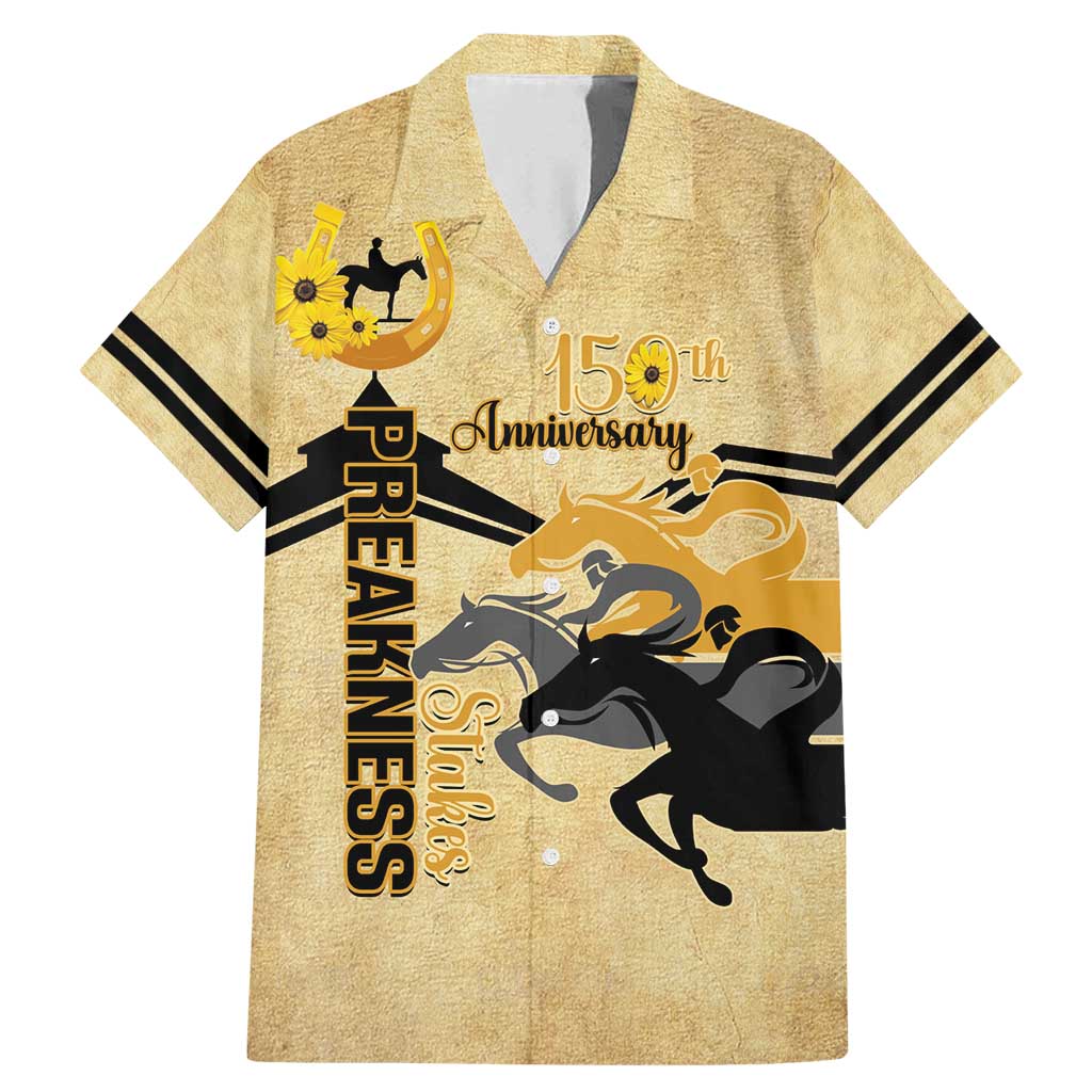 Personalized Preakness Horse Racing Family Matching Mermaid Dress and Hawaiian Shirt 150th Anniversary Run For The Black-Eyed Susans