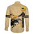 Personalized Preakness Horse Racing Family Matching Off The Shoulder Long Sleeve Dress and Hawaiian Shirt 150th Anniversary Run For The Black-Eyed Susans