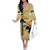 Personalized Preakness Horse Racing Family Matching Off The Shoulder Long Sleeve Dress and Hawaiian Shirt 150th Anniversary Run For The Black-Eyed Susans