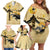 Personalized Preakness Horse Racing Family Matching Off Shoulder Short Dress and Hawaiian Shirt 150th Anniversary Run For The Black-Eyed Susans