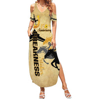 Personalized Preakness Horse Racing Family Matching Summer Maxi Dress and Hawaiian Shirt 150th Anniversary Run For The Black-Eyed Susans