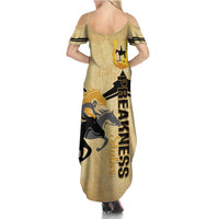 Personalized Preakness Horse Racing Family Matching Summer Maxi Dress and Hawaiian Shirt 150th Anniversary Run For The Black-Eyed Susans