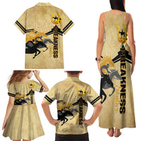 Personalized Preakness Horse Racing Family Matching Tank Maxi Dress and Hawaiian Shirt 150th Anniversary Run For The Black-Eyed Susans