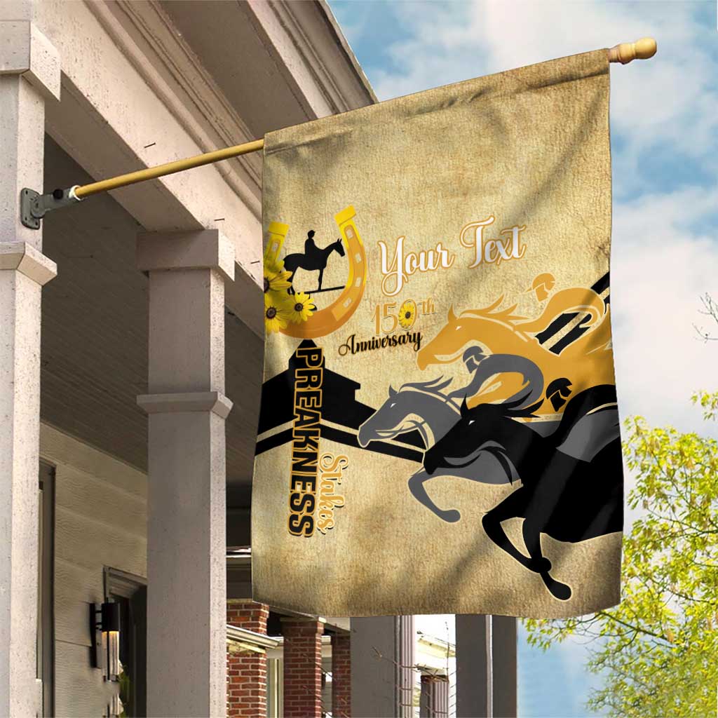 Personalized Preakness Horse Racing Garden Flag 150th Anniversary Run For The Black-Eyed Susans