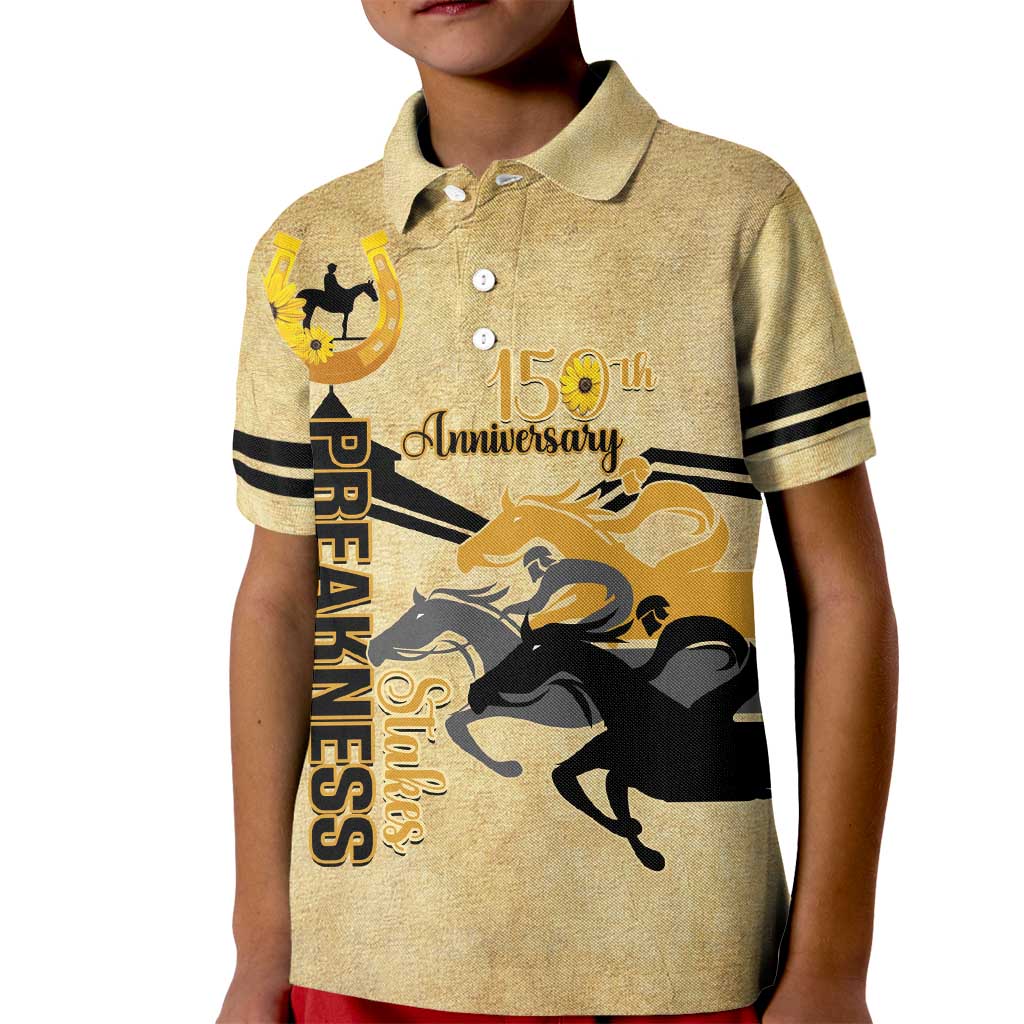 Personalized Preakness Horse Racing Kid Polo Shirt 150th Anniversary Run For The Black-Eyed Susans