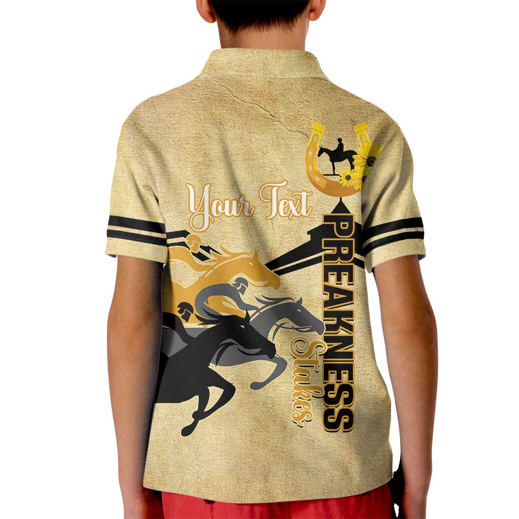 Personalized Preakness Horse Racing Kid Polo Shirt 150th Anniversary Run For The Black-Eyed Susans