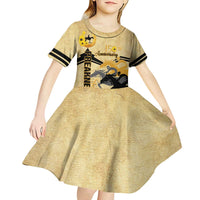 Personalized Preakness Horse Racing Kid Short Sleeve Dress 150th Anniversary Run For The Black-Eyed Susans