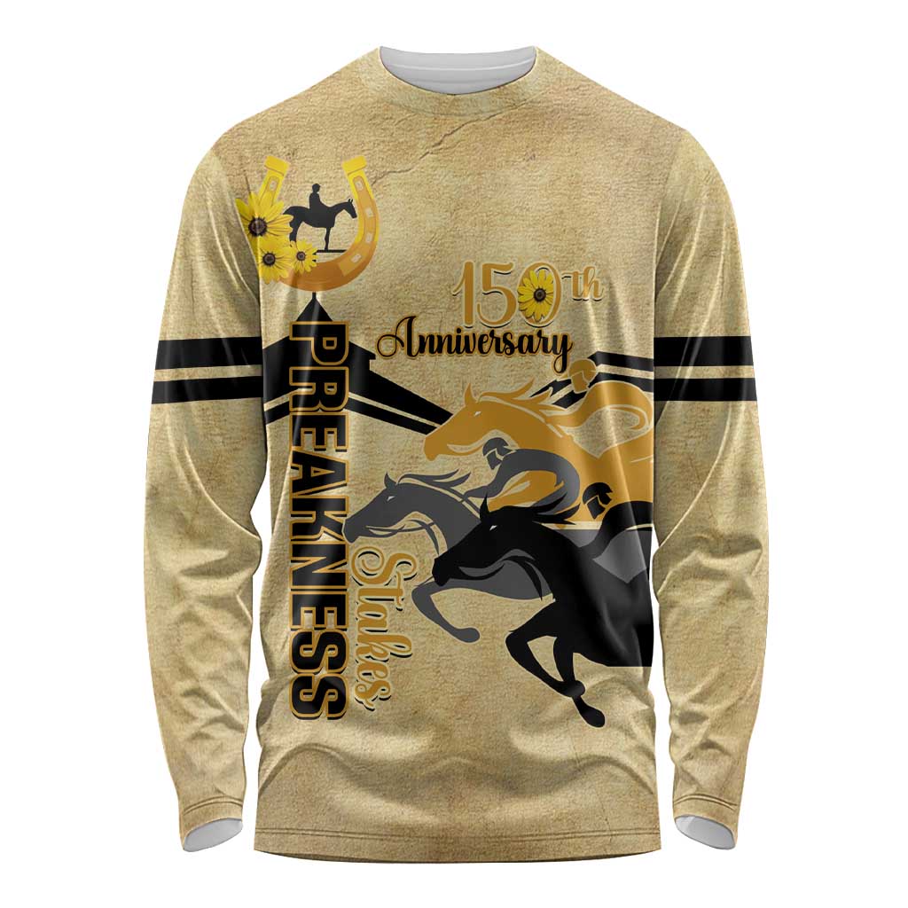 Personalized Preakness Horse Racing Long Sleeve Shirt 150th Anniversary Run For The Black-Eyed Susans