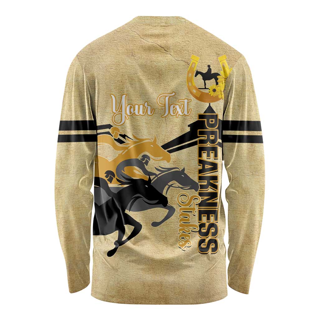 Personalized Preakness Horse Racing Long Sleeve Shirt 150th Anniversary Run For The Black-Eyed Susans