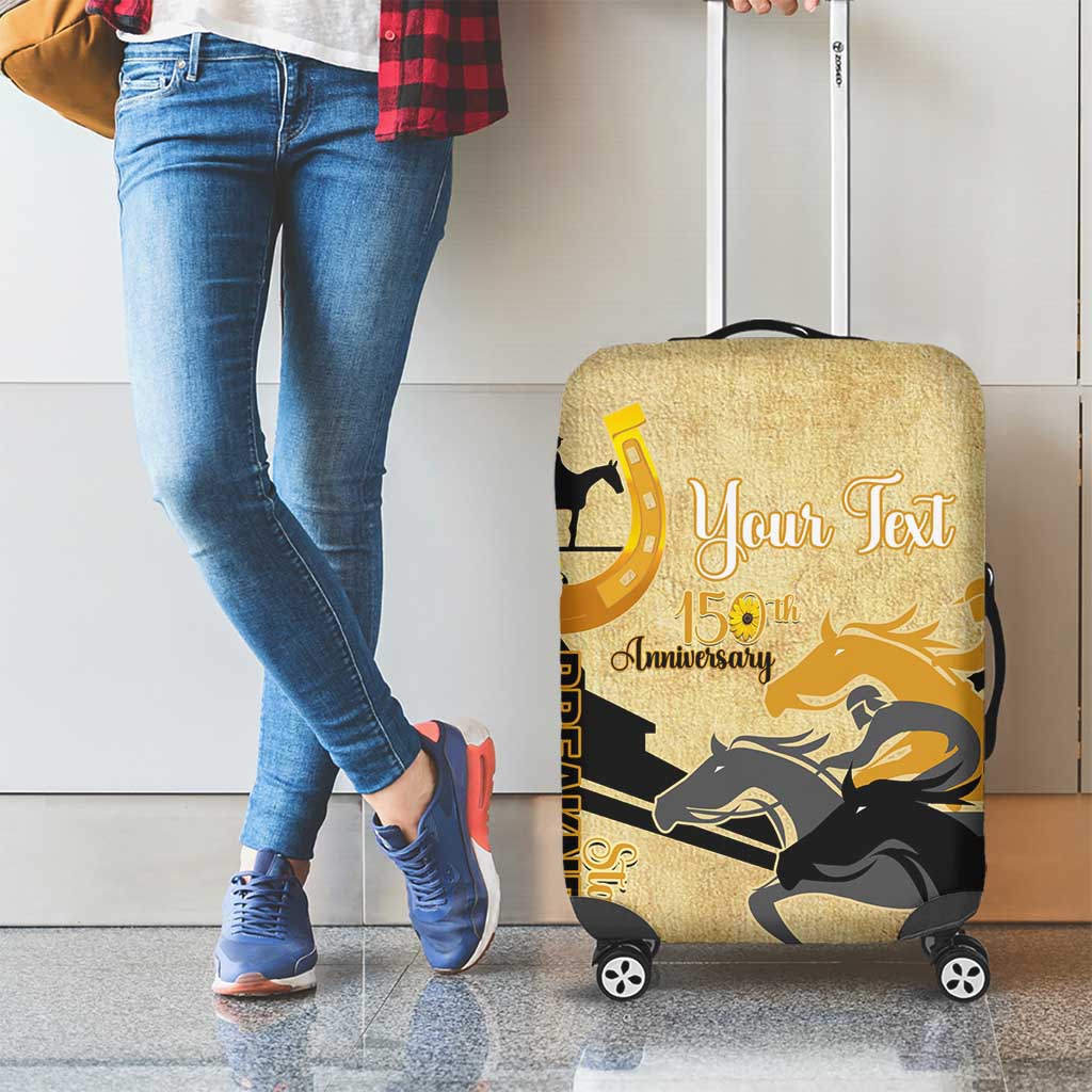 Personalized Preakness Horse Racing Luggage Cover 150th Anniversary Run For The Black-Eyed Susans