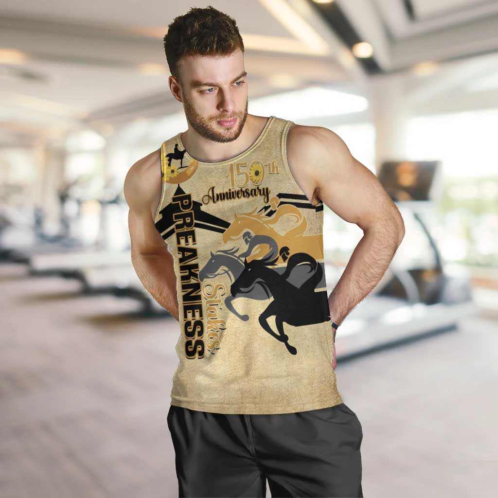 Personalized Preakness Horse Racing Men Tank Top 150th Anniversary Run For The Black-Eyed Susans