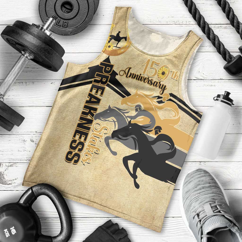 Personalized Preakness Horse Racing Men Tank Top 150th Anniversary Run For The Black-Eyed Susans