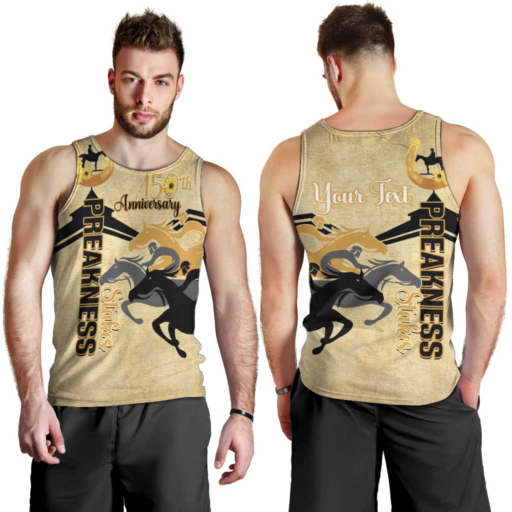 Personalized Preakness Horse Racing Men Tank Top 150th Anniversary Run For The Black-Eyed Susans