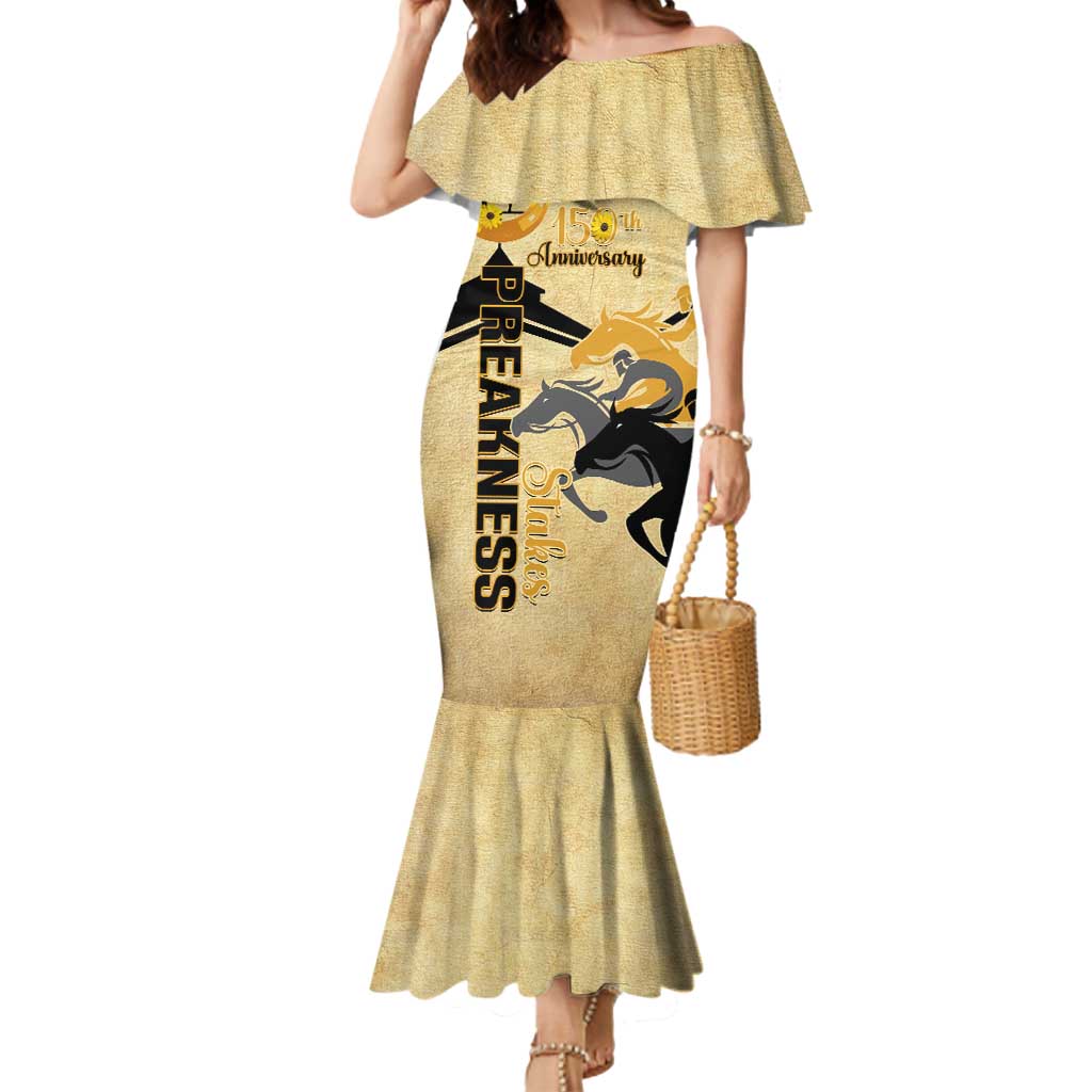 Personalized Preakness Horse Racing Mermaid Dress 150th Anniversary Run For The Black-Eyed Susans