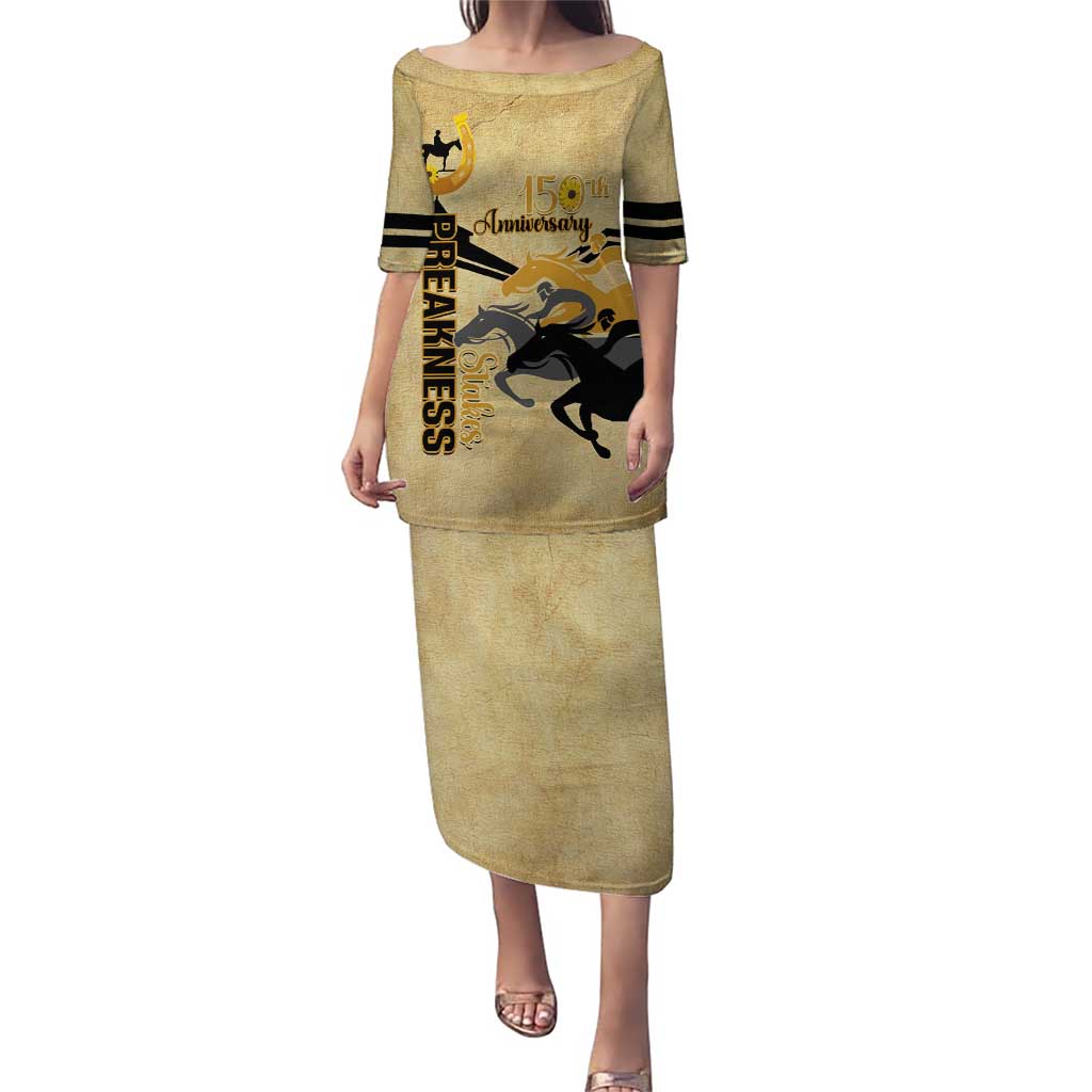 Personalized Preakness Horse Racing Puletasi 150th Anniversary Run For The Black-Eyed Susans