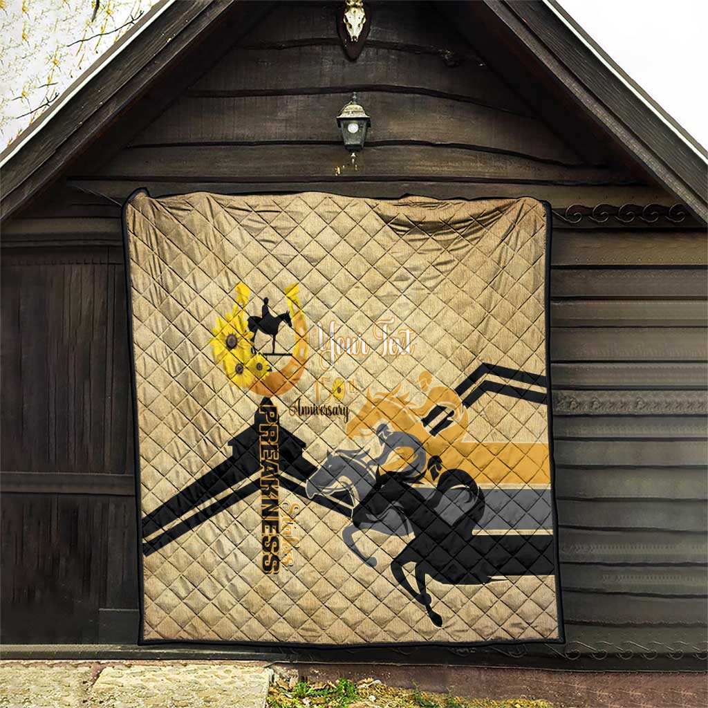 Personalized Preakness Horse Racing Quilt 150th Anniversary Run For The Black-Eyed Susans