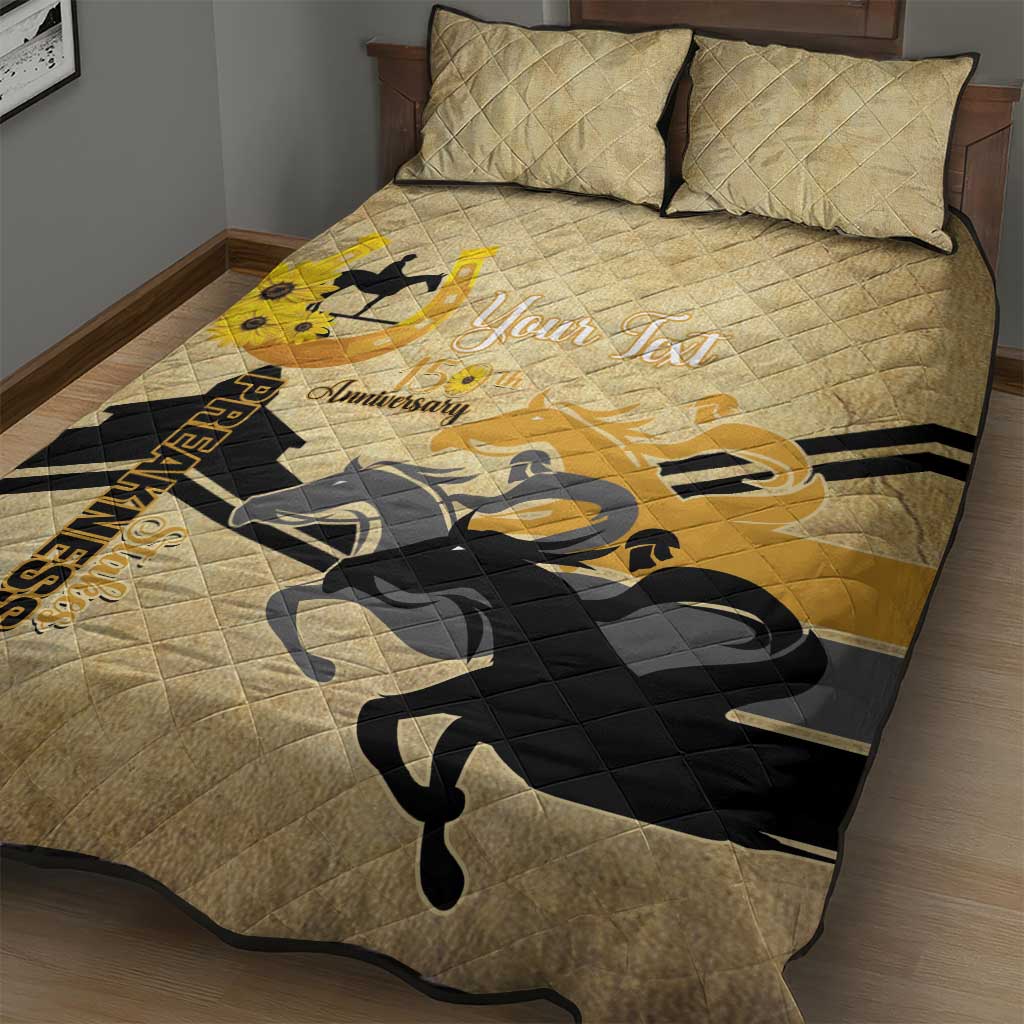 Personalized Preakness Horse Racing Quilt Bed Set 150th Anniversary Run For The Black-Eyed Susans