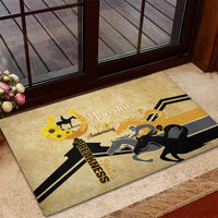 Personalized Preakness Horse Racing Rubber Doormat 150th Anniversary Run For The Black-Eyed Susans