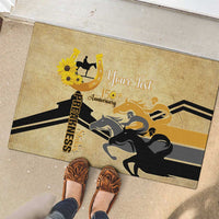 Personalized Preakness Horse Racing Rubber Doormat 150th Anniversary Run For The Black-Eyed Susans