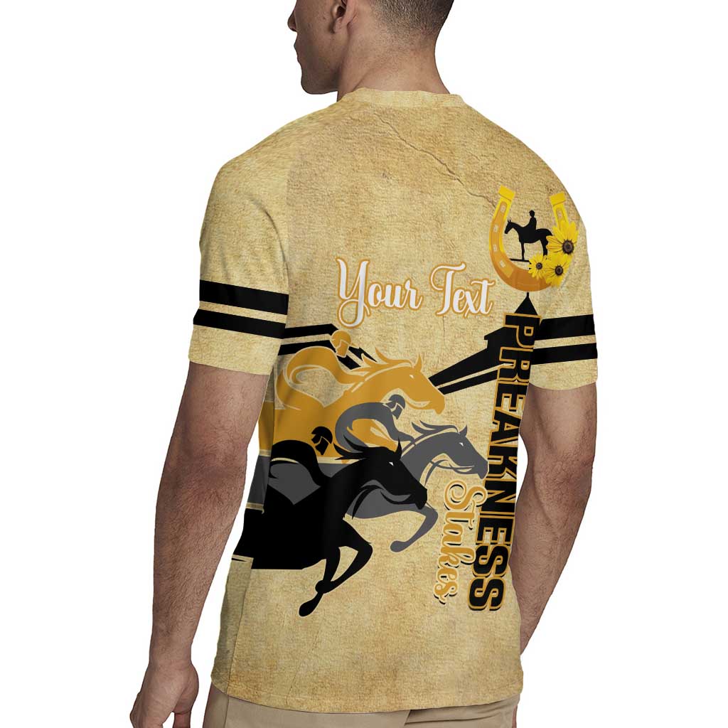 Personalized Preakness Horse Racing Rugby Jersey 150th Anniversary Run For The Black-Eyed Susans