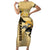 Personalized Preakness Horse Racing Short Sleeve Bodycon Dress 150th Anniversary Run For The Black-Eyed Susans