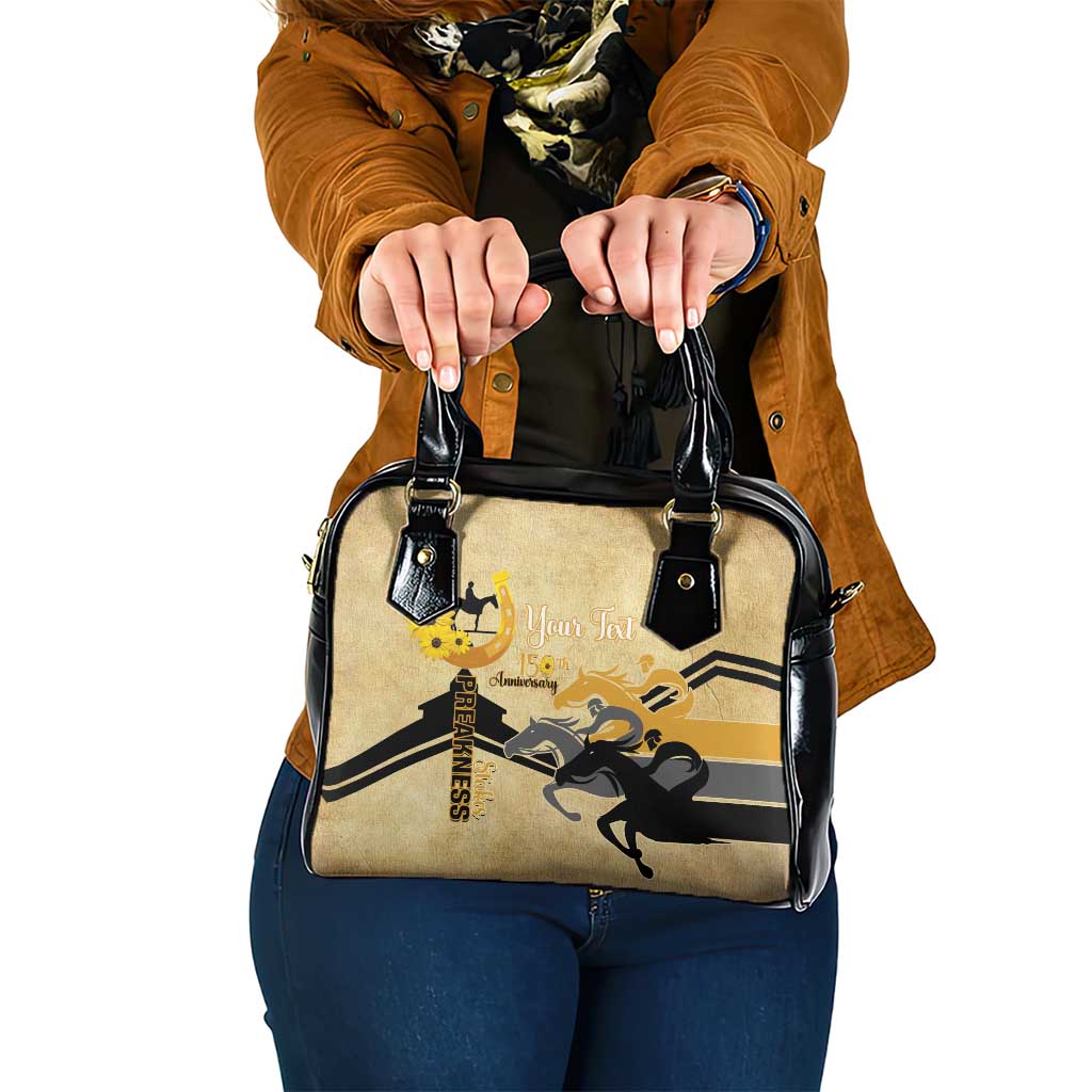 Personalized Preakness Horse Racing Shoulder Handbag 150th Anniversary Run For The Black-Eyed Susans