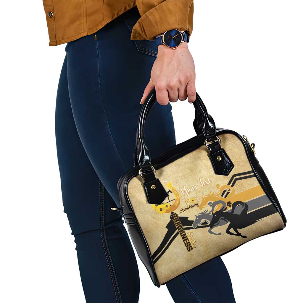 Personalized Preakness Horse Racing Shoulder Handbag 150th Anniversary Run For The Black-Eyed Susans
