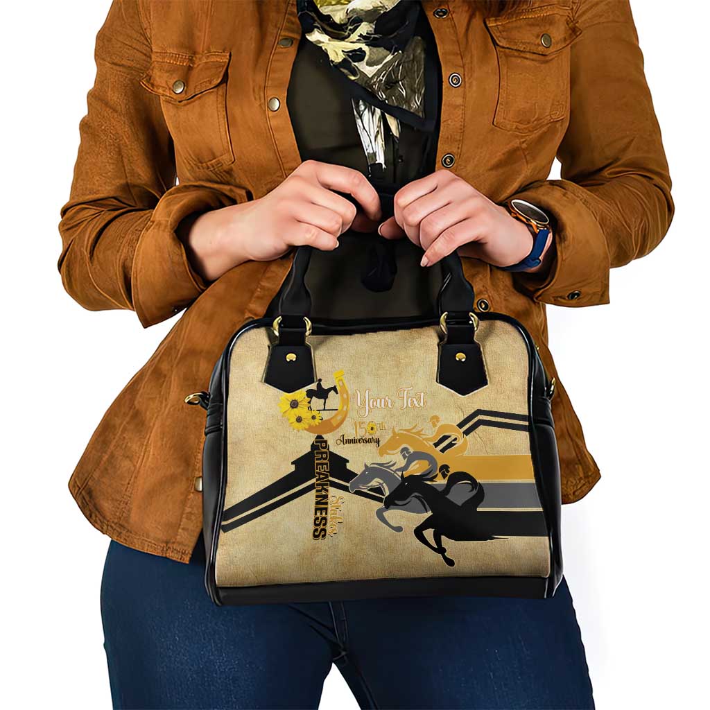 Personalized Preakness Horse Racing Shoulder Handbag 150th Anniversary Run For The Black-Eyed Susans