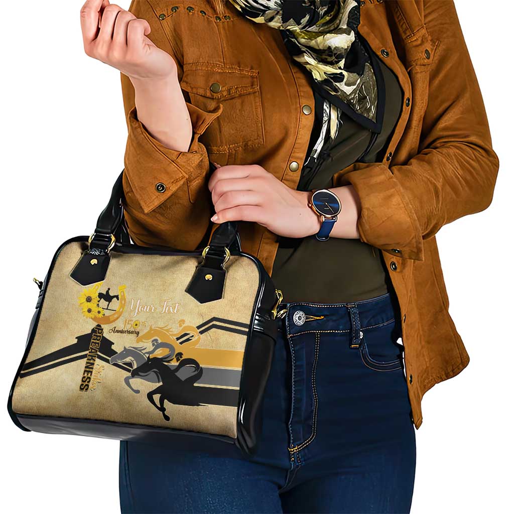 Personalized Preakness Horse Racing Shoulder Handbag 150th Anniversary Run For The Black-Eyed Susans