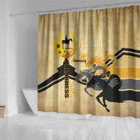 Personalized Preakness Horse Racing Shower Curtain 150th Anniversary Run For The Black-Eyed Susans