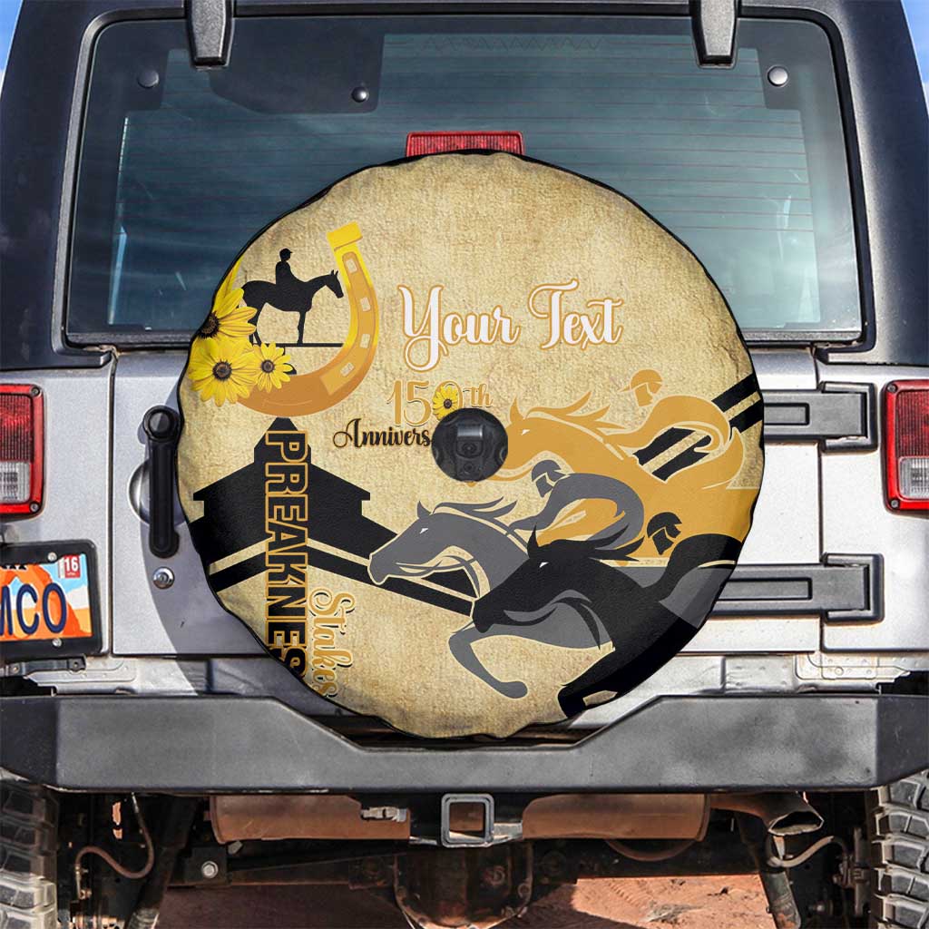 Personalized Preakness Horse Racing Spare Tire Cover 150th Anniversary Run For The Black-Eyed Susans