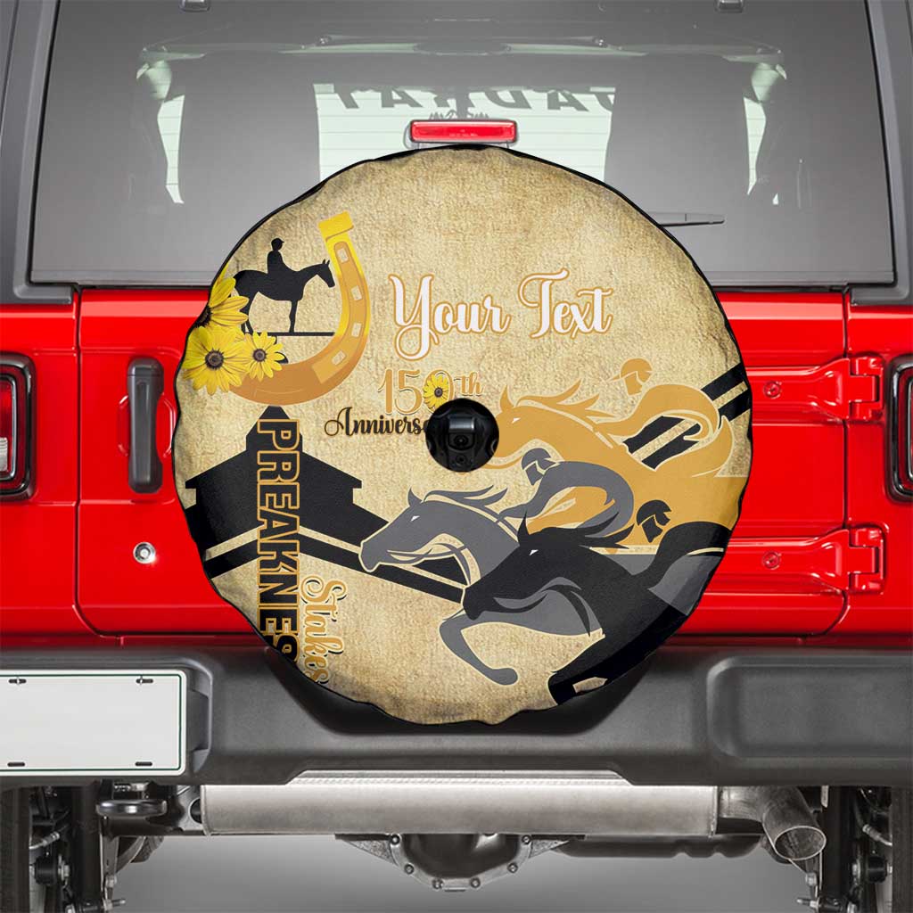 Personalized Preakness Horse Racing Spare Tire Cover 150th Anniversary Run For The Black-Eyed Susans