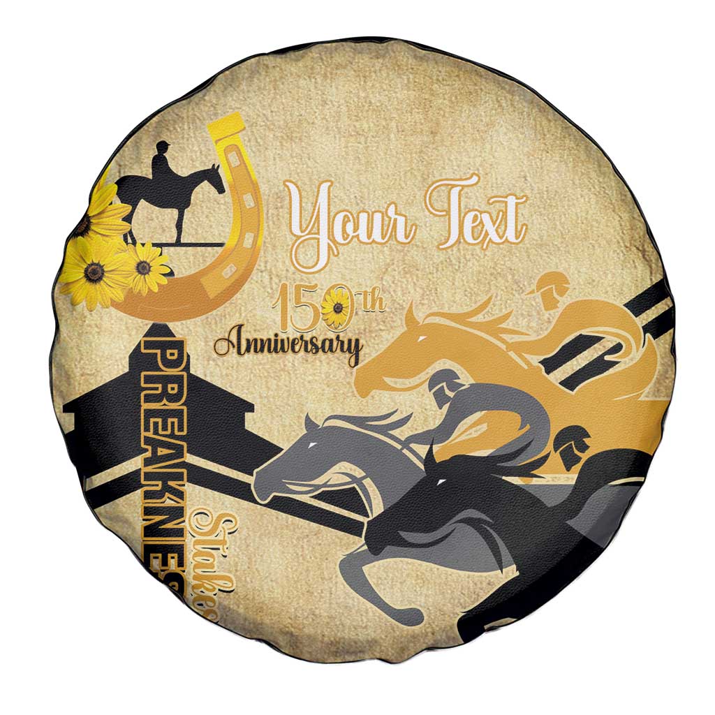 Personalized Preakness Horse Racing Spare Tire Cover 150th Anniversary Run For The Black-Eyed Susans