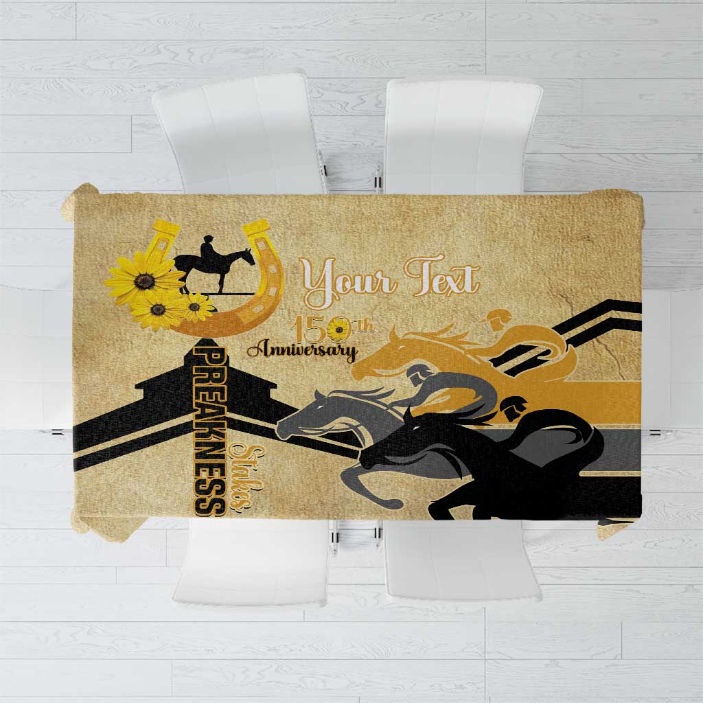 Personalized Preakness Horse Racing Tablecloth 150th Anniversary Run For The Black-Eyed Susans