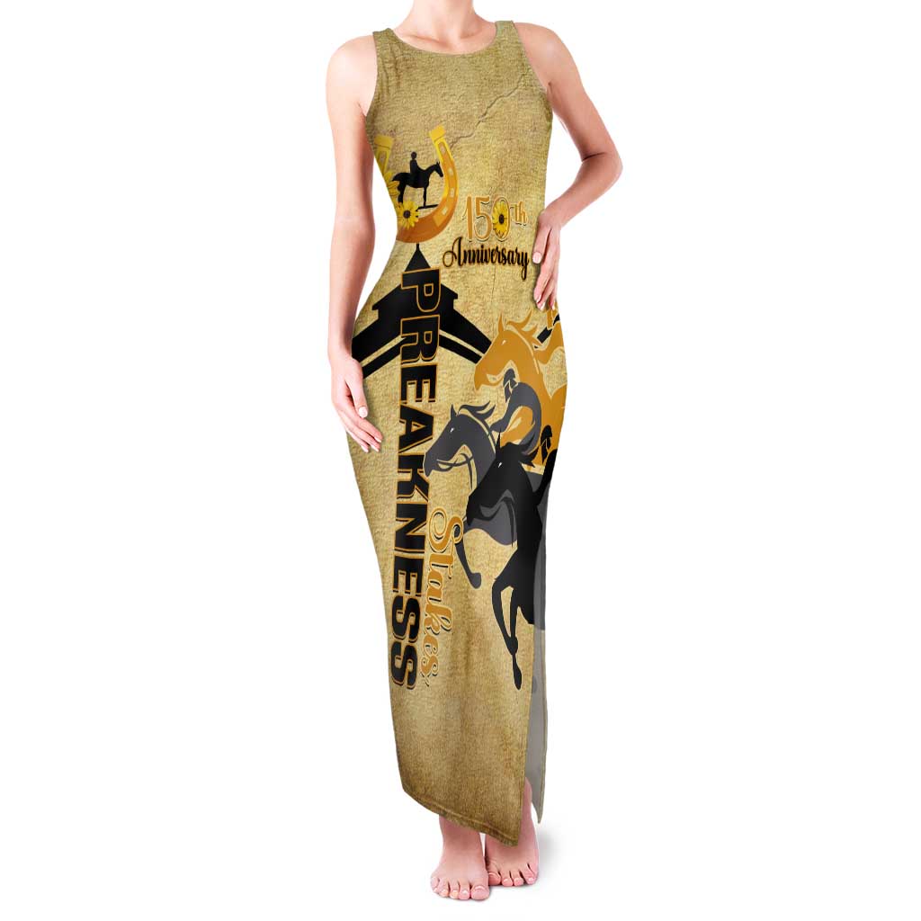 Personalized Preakness Horse Racing Tank Maxi Dress 150th Anniversary Run For The Black-Eyed Susans