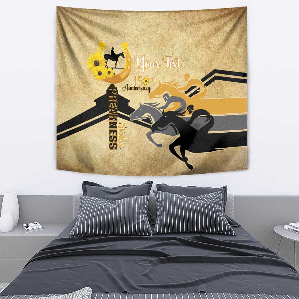 Personalized Preakness Horse Racing Tapestry 150th Anniversary Run For The Black-Eyed Susans