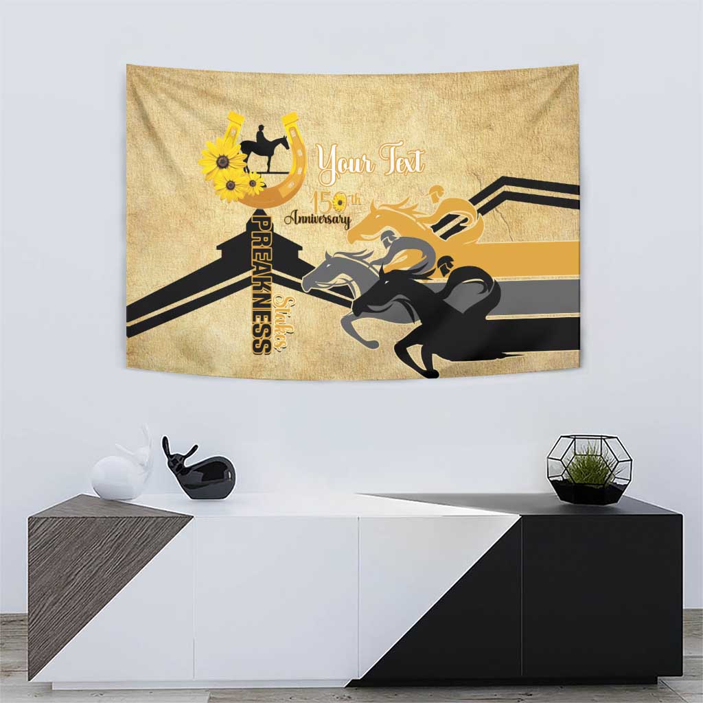 Personalized Preakness Horse Racing Tapestry 150th Anniversary Run For The Black-Eyed Susans