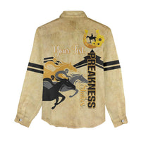 Personalized Preakness Horse Racing Women Casual Shirt 150th Anniversary Run For The Black-Eyed Susans