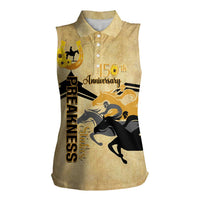 Personalized Preakness Horse Racing Women Sleeveless Polo Shirt 150th Anniversary Run For The Black-Eyed Susans