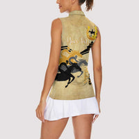 Personalized Preakness Horse Racing Women Sleeveless Polo Shirt 150th Anniversary Run For The Black-Eyed Susans