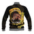 Personalized Preakness Horse Racing Baseball Jacket Horseshoe With Black-Eyed Susans