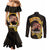 Personalized Preakness Horse Racing Couples Matching Mermaid Dress and Long Sleeve Button Shirt Horseshoe With Black-Eyed Susans