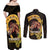 Personalized Preakness Horse Racing Couples Matching Off Shoulder Maxi Dress and Long Sleeve Button Shirt Horseshoe With Black-Eyed Susans