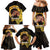 Personalized Preakness Horse Racing Family Matching Mermaid Dress and Hawaiian Shirt Horseshoe With Black-Eyed Susans