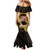 Personalized Preakness Horse Racing Family Matching Mermaid Dress and Hawaiian Shirt Horseshoe With Black-Eyed Susans